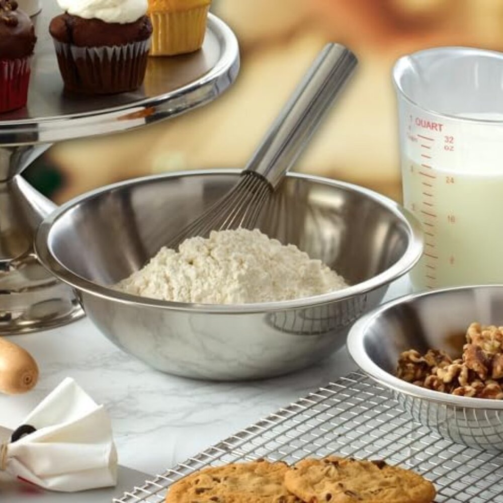 Winco MXBT-1300Q Mixing Bowl, Silver, 13 quarts, 1 Bowl